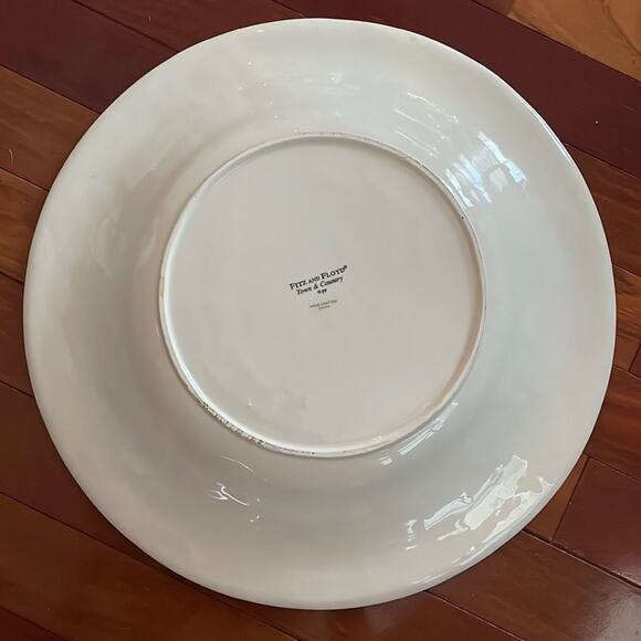 Fitz & Floyd Town and Country Large 14 inch Serving Bowl Christmas Holiday - Picture 2 of 3